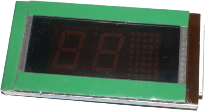 Индикатор лифтовый кабинный ИЛК-65 Плата ZBA25140V1 зелёная подсветка, 7-ми сегментный MCS-220